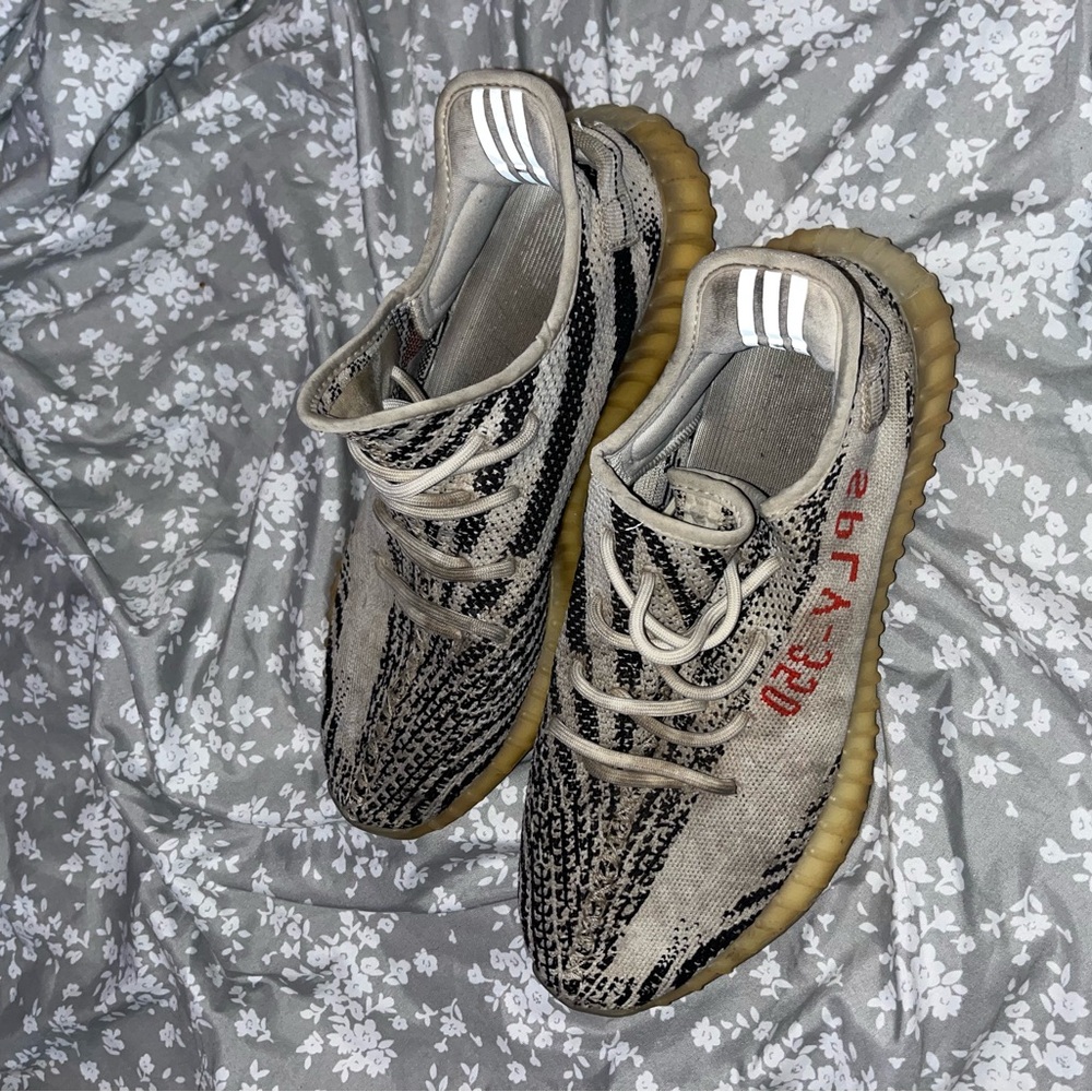 Adidas Yeezy Boost 350 V2 with Red and Tan Accents